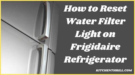 How to reset water filter light on frigidaire refrigerator. Things To Know About How to reset water filter light on frigidaire refrigerator. 